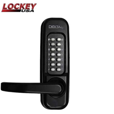 Lockey 1150DC Double combination Mechanical Keyless Heavy Duty Lever - JET BLACK - RIGHT LK-1150-DC-JB-RIGHT